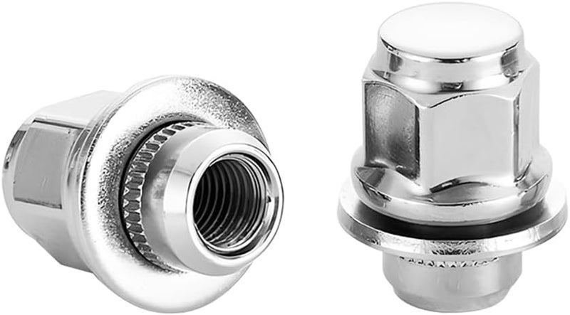 HZEL M12 x 1.5 Chrome Car Wheel Lug Stud Nut Set, 4PCS OEM# 90942-01058 Anti-Rust Steel Vehicle Tire Screw Rod & Lug Nut Kit, Auto Tyre Accessories, Fit for ES250 GX460 GS450h ES300 - Image 4